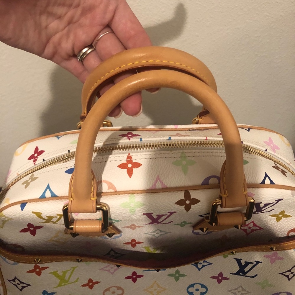 Authentic Louis Vuitton Multicolor Trouville Bag White - Picture 9 of 16